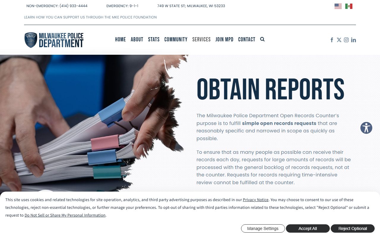 Milwaukee sex offenders Milwaukee Police Department open records page