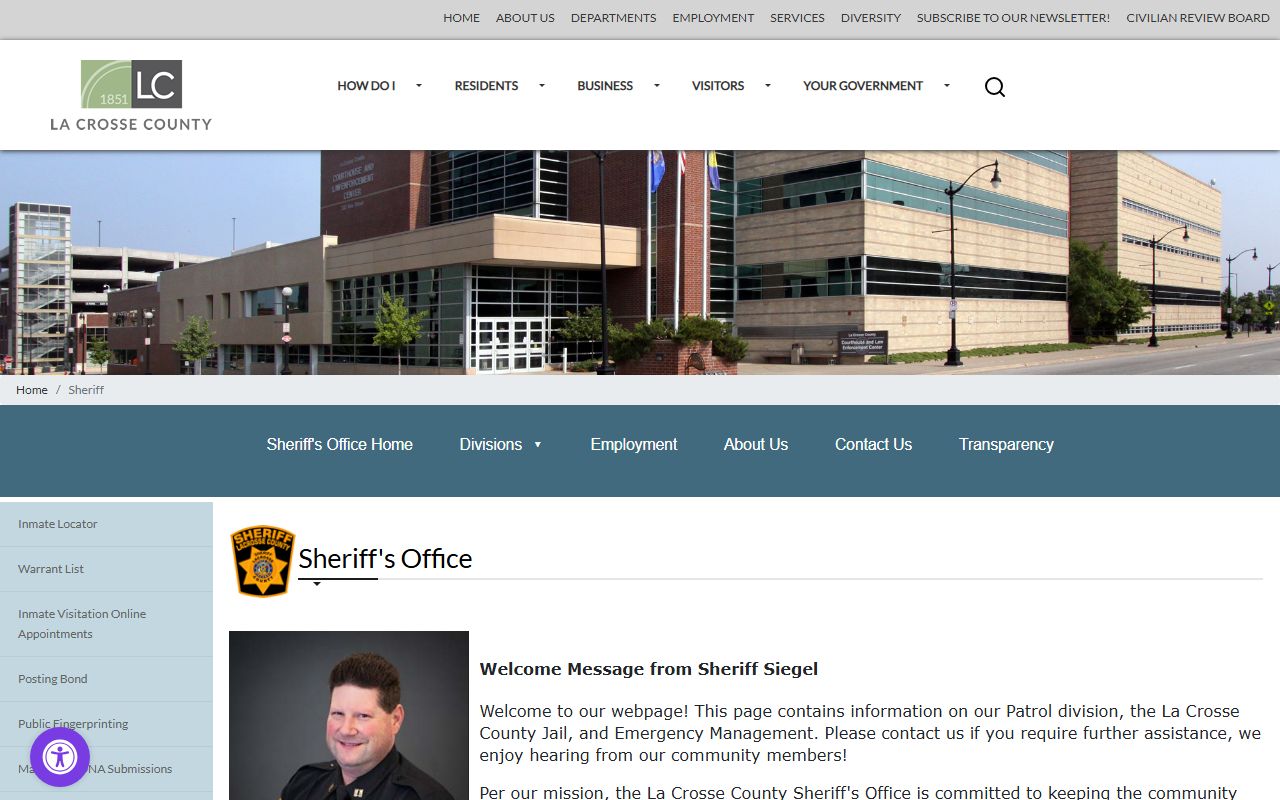 La Crosse County sex offenders sheriff office image