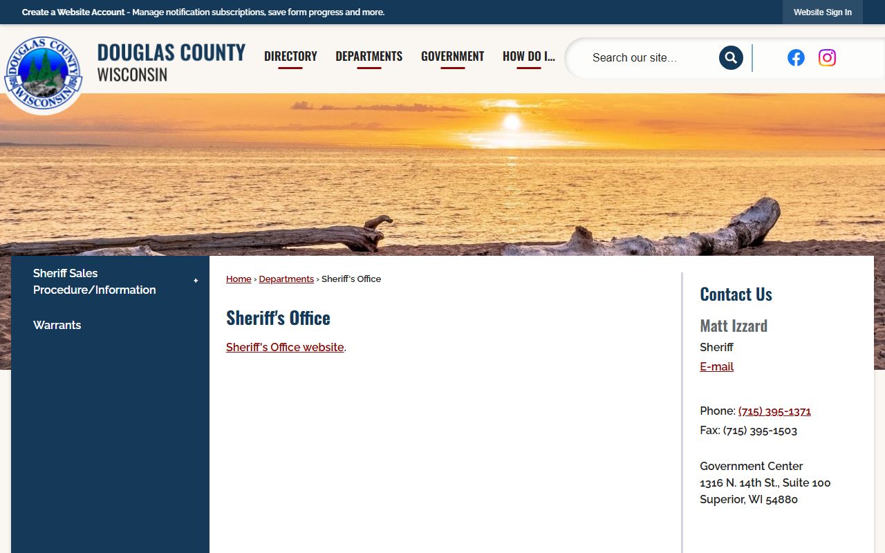 Douglas County sex offenders sheriff office page