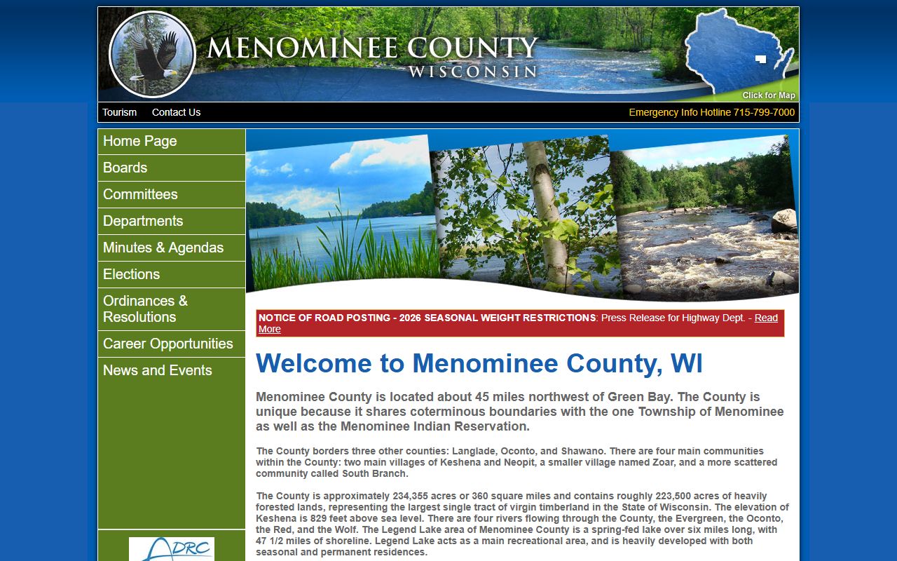 Menominee County sex offenders sheriff office page