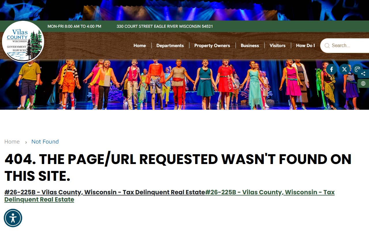 Vilas County sex offenders clerk of courts page