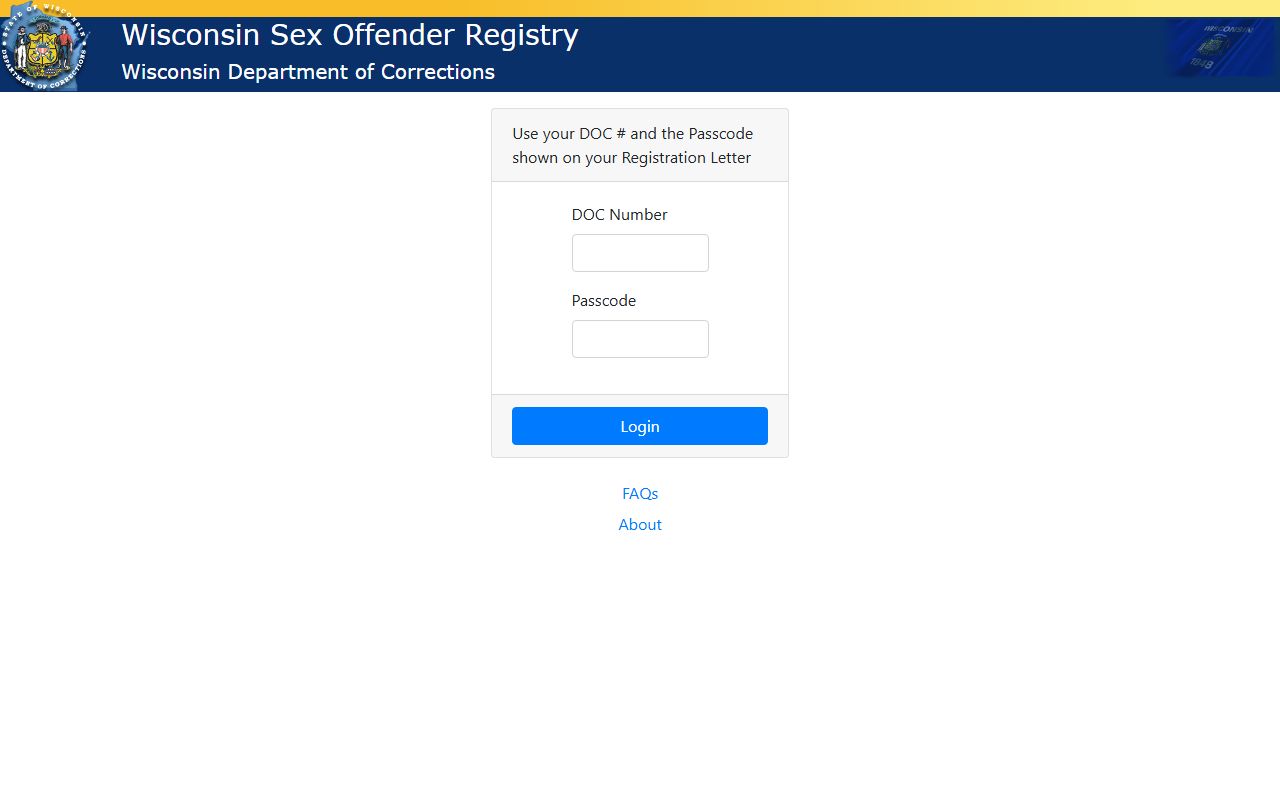 Wisconsin sex offenders SORWI portal