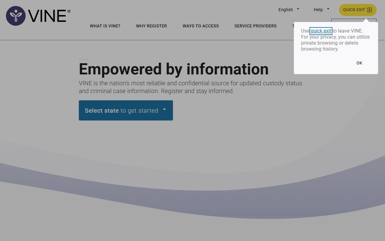 Wisconsin sex offenders VINE notification resource