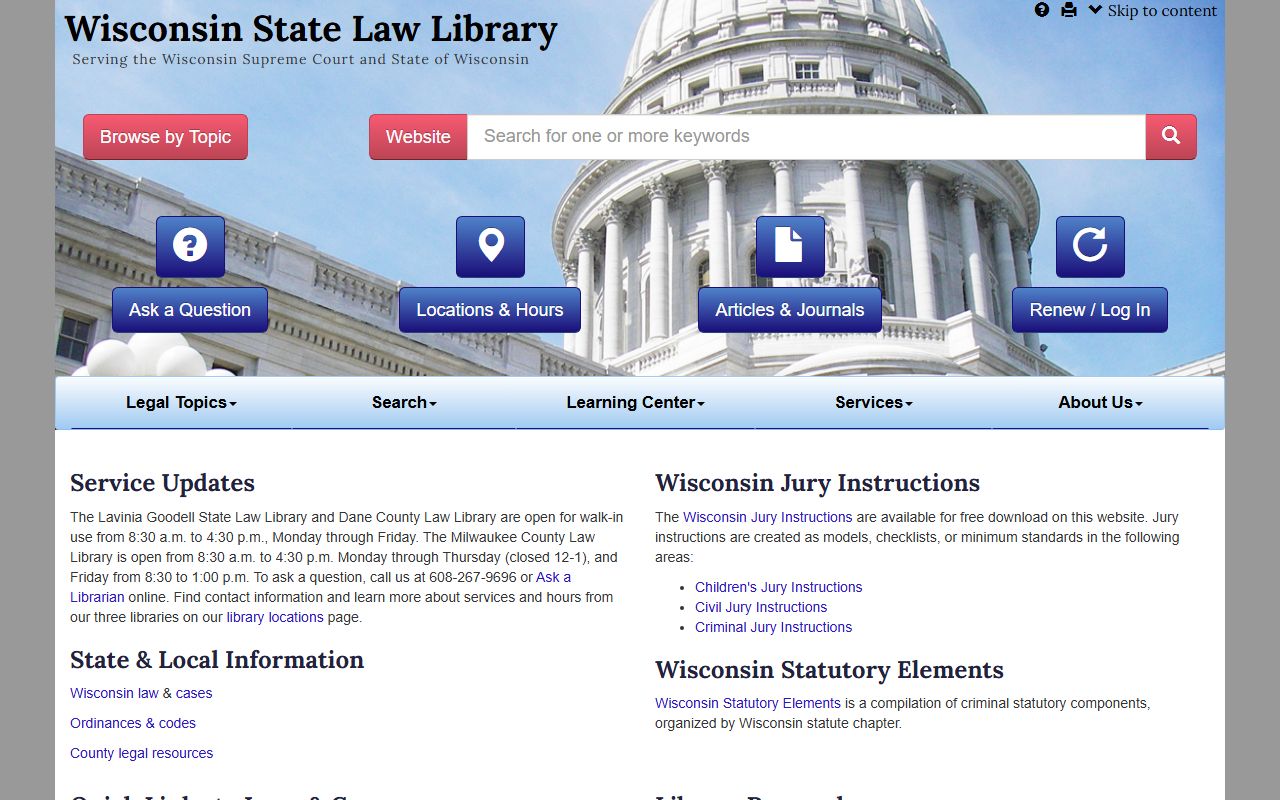 Wisconsin sex offenders Wisconsin State Law Library page